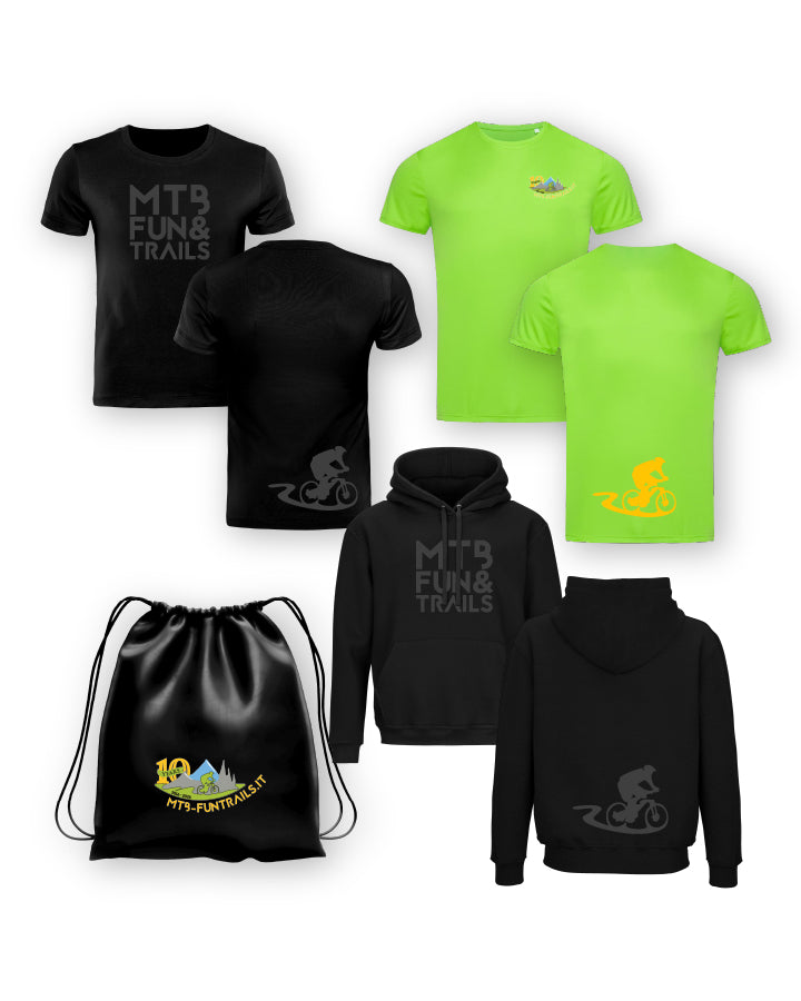 Kit VTT Fun & Trails Vert avec Sweat Noir